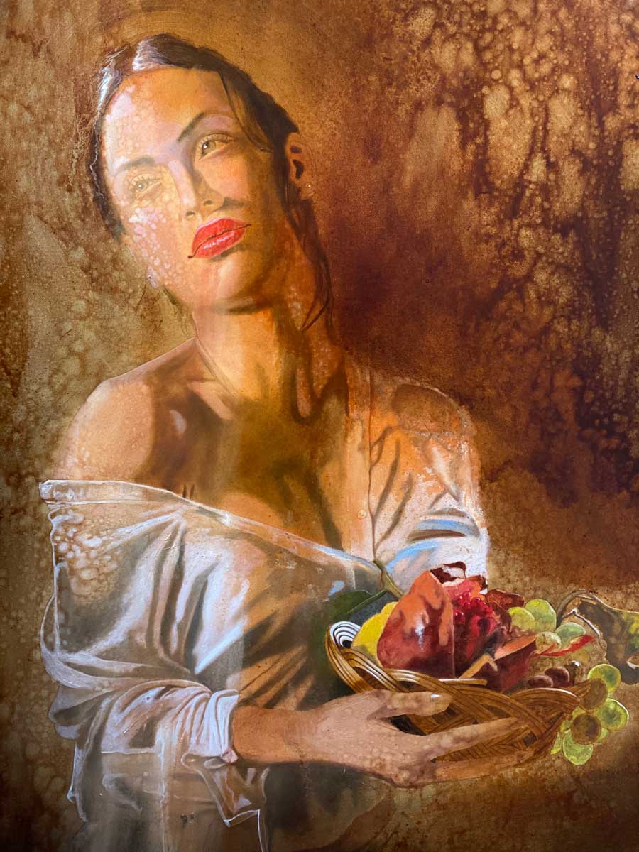 Claudio Magrassi: Ragazza con canestro di frutta – 2023